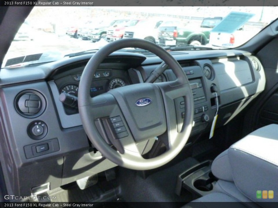 Steel Gray Interior Dashboard for the 2013 Ford F150 XL Regular Cab #75689457