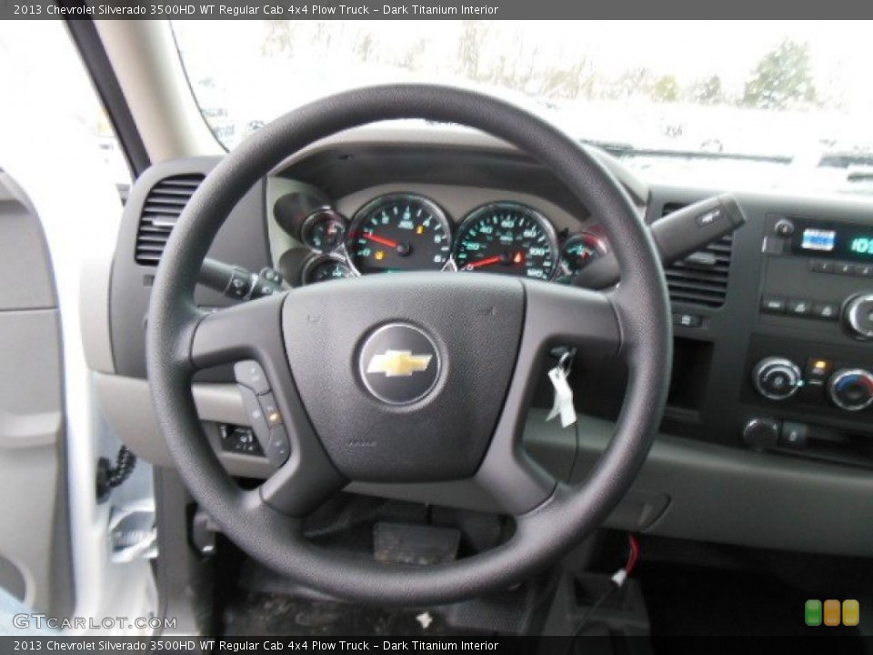 Dark Titanium Interior Steering Wheel for the 2013 Chevrolet Silverado 3500HD WT Regular Cab 4x4 Plow Truck #75689475