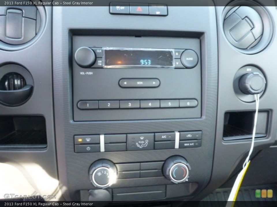 Steel Gray Interior Controls for the 2013 Ford F150 XL Regular Cab #75689543