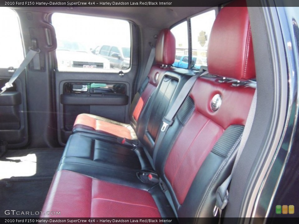 Harley Davidson Lava Red/Black Interior Rear Seat for the 2010 Ford F150 Harley-Davidson SuperCrew 4x4 #75691059