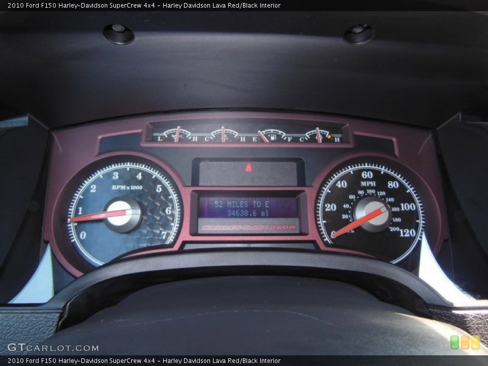 Harley Davidson Lava Red/Black Interior Gauges for the 2010 Ford F150 Harley-Davidson SuperCrew 4x4 #75691157