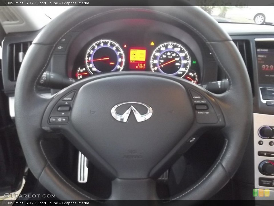 Graphite Interior Steering Wheel for the 2009 Infiniti G 37 S Sport Coupe #75692031