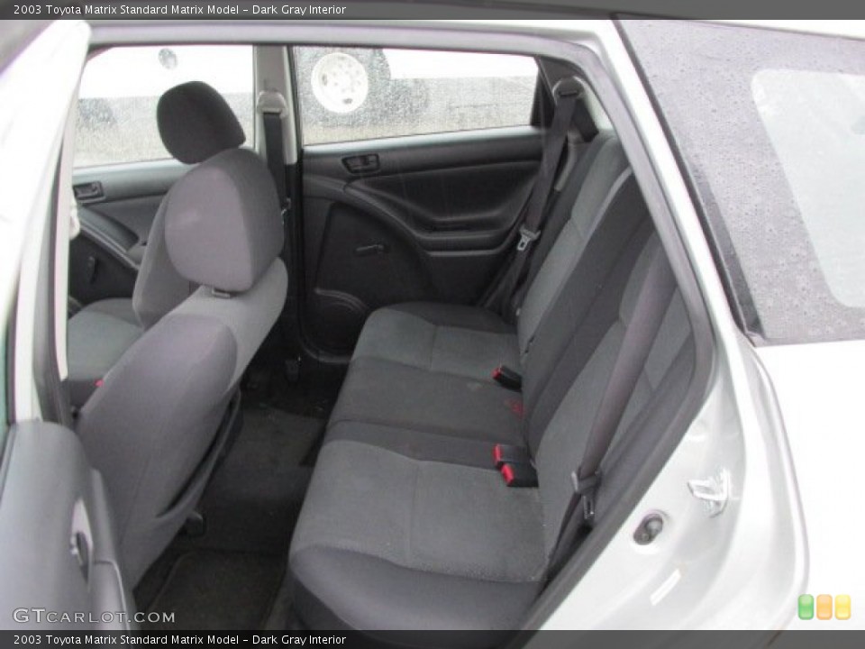 Dark Gray Interior Rear Seat for the 2003 Toyota Matrix  #75693924