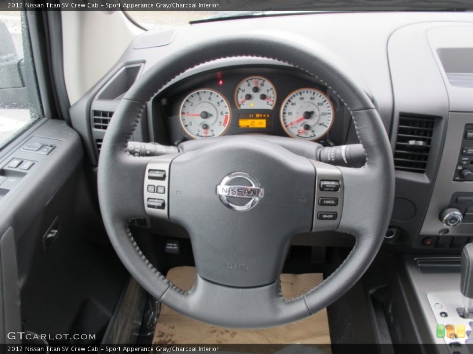 Sport Apperance Gray/Charcoal Interior Steering Wheel for the 2012 Nissan Titan SV Crew Cab #75695763