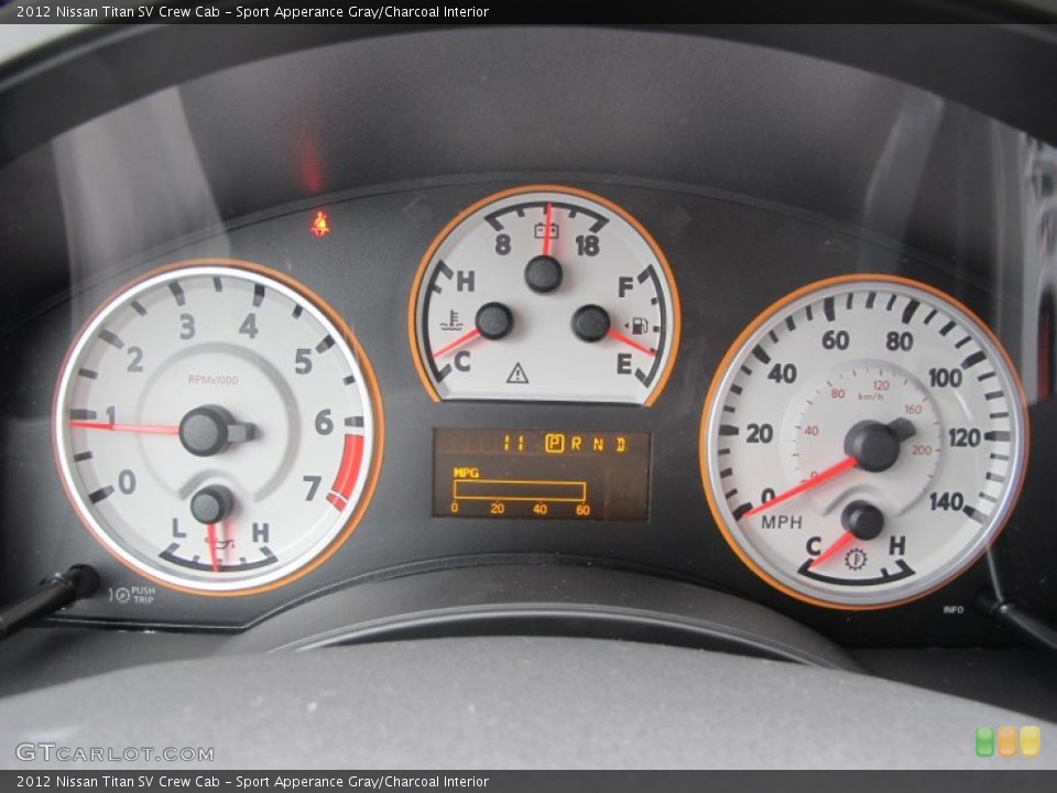 Sport Apperance Gray/Charcoal Interior Gauges for the 2012 Nissan Titan SV Crew Cab #75695781