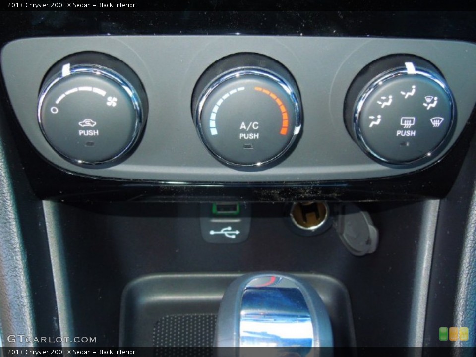 Black Interior Controls for the 2013 Chrysler 200 LX Sedan #75699102