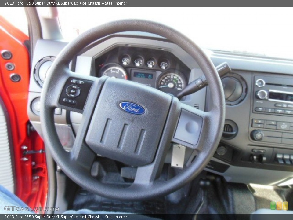 Steel Interior Steering Wheel for the 2013 Ford F550 Super Duty XL SuperCab 4x4 Chassis #75703585