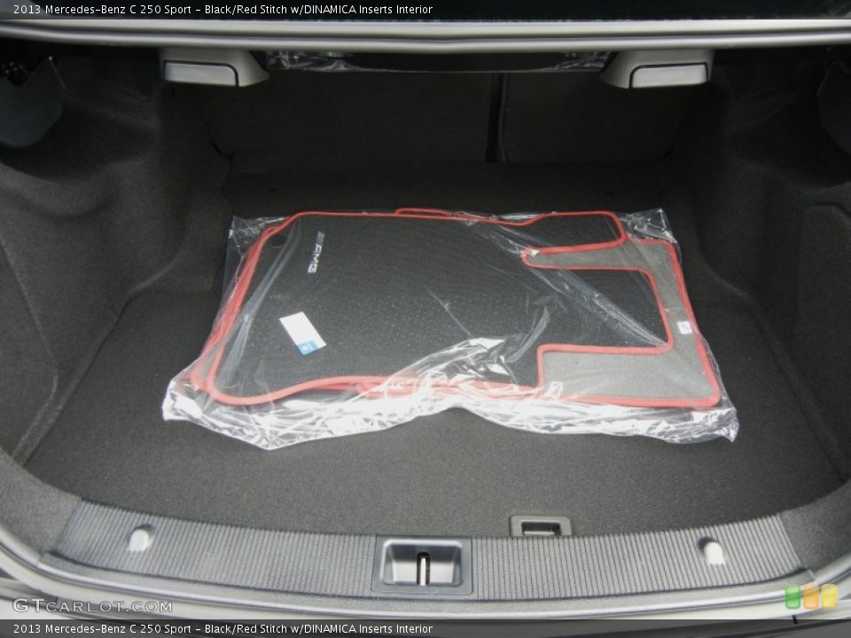 Black/Red Stitch w/DINAMICA Inserts Interior Trunk for the 2013 Mercedes-Benz C 250 Sport #75707115