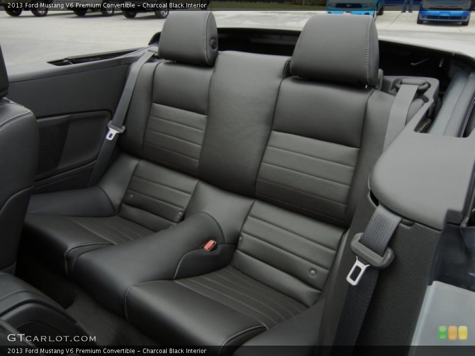 Charcoal Black Interior Rear Seat for the 2013 Ford Mustang V6 Premium Convertible #75707889