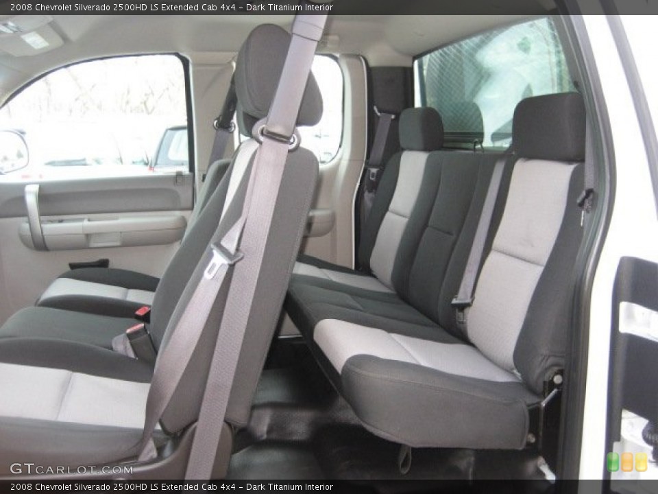 Dark Titanium Interior Rear Seat for the 2008 Chevrolet Silverado 2500HD LS Extended Cab 4x4 #75708333