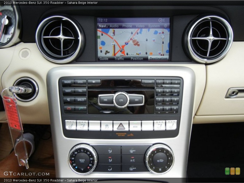 Sahara Beige Interior Controls for the 2013 Mercedes-Benz SLK 350 Roadster #75708513