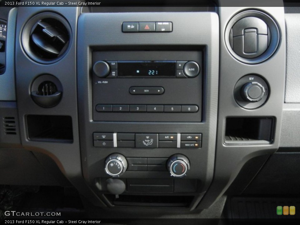 Steel Gray Interior Controls for the 2013 Ford F150 XL Regular Cab #75708547