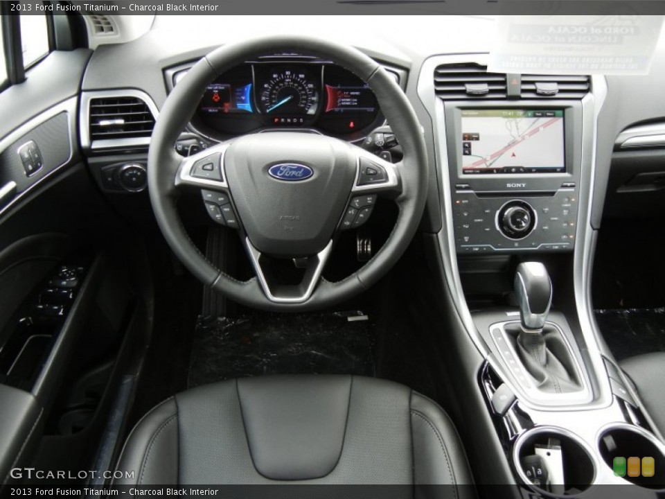 Charcoal Black Interior Dashboard for the 2013 Ford Fusion Titanium #75709310