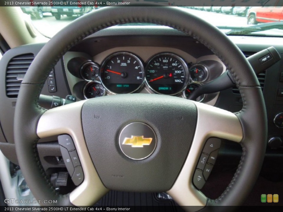 Ebony Interior Steering Wheel for the 2013 Chevrolet Silverado 2500HD LT Extended Cab 4x4 #75711414