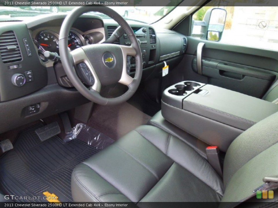 Ebony Interior Prime Interior for the 2013 Chevrolet Silverado 2500HD LT Extended Cab 4x4 #75711587