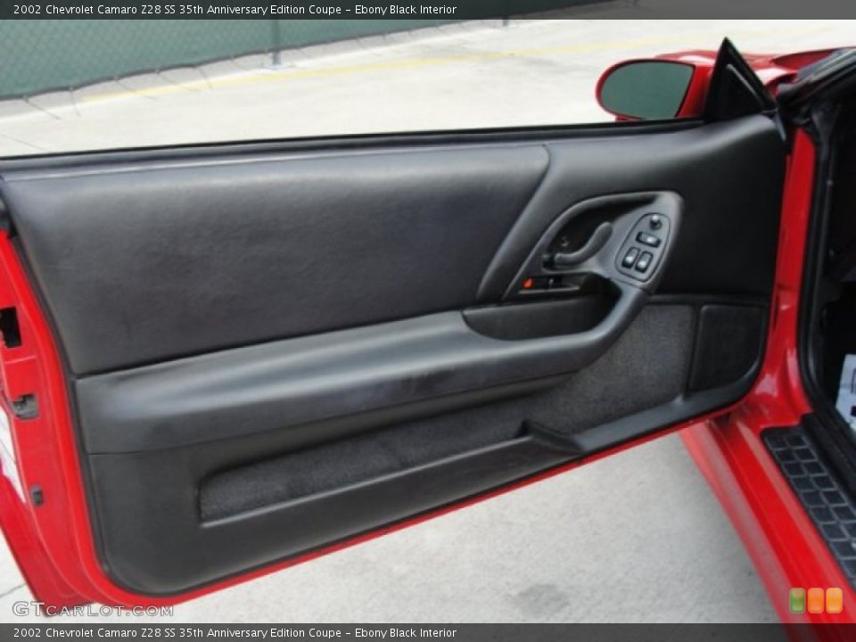 Ebony Black Interior Door Panel for the 2002 Chevrolet Camaro Z28 SS 35th Anniversary Edition Coupe #75712143