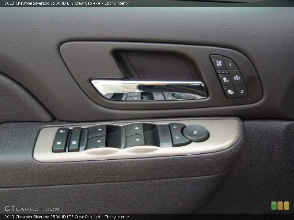 Ebony Interior Controls for the 2013 Chevrolet Silverado 3500HD LTZ Crew Cab 4x4 #75712195