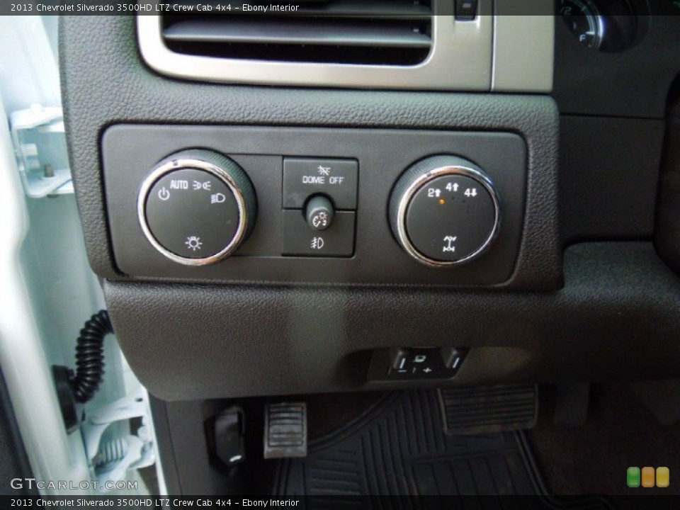 Ebony Interior Controls for the 2013 Chevrolet Silverado 3500HD LTZ Crew Cab 4x4 #75712209
