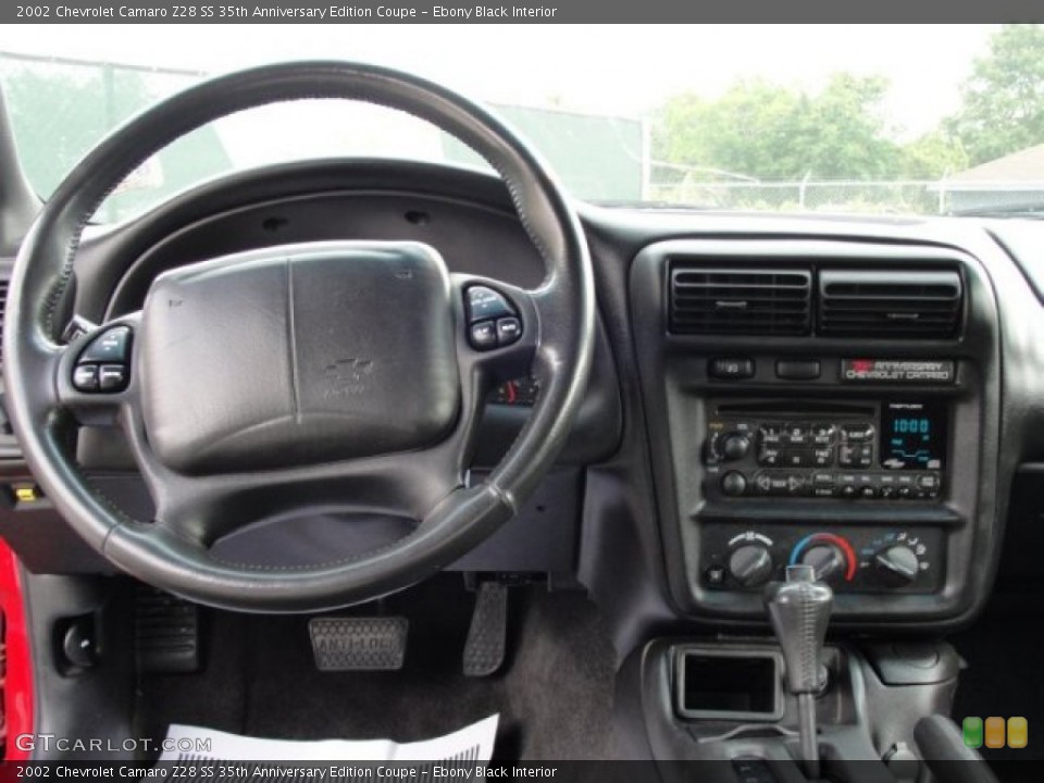 Ebony Black Interior Dashboard for the 2002 Chevrolet Camaro Z28 SS 35th Anniversary Edition Coupe #75712223