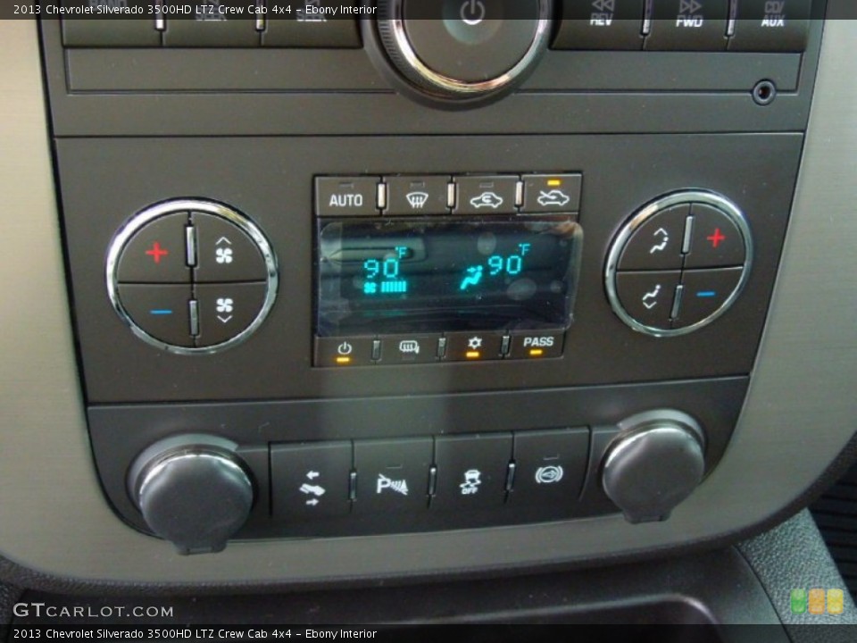 Ebony Interior Controls for the 2013 Chevrolet Silverado 3500HD LTZ Crew Cab 4x4 #75712227