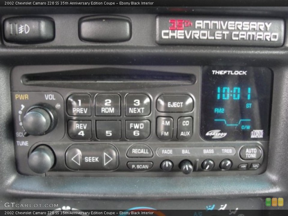 Ebony Black Interior Audio System for the 2002 Chevrolet Camaro Z28 SS 35th Anniversary Edition Coupe #75712269