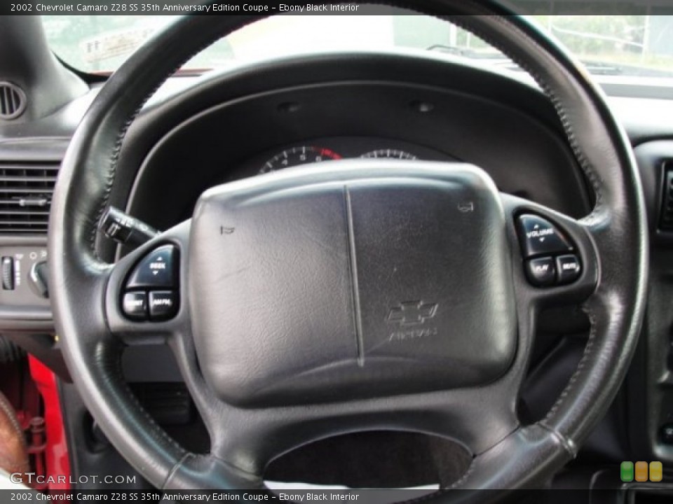Ebony Black Interior Steering Wheel for the 2002 Chevrolet Camaro Z28 SS 35th Anniversary Edition Coupe #75712308