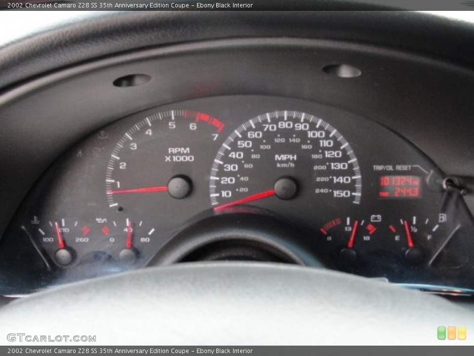 Ebony Black Interior Gauges for the 2002 Chevrolet Camaro Z28 SS 35th Anniversary Edition Coupe #75712320