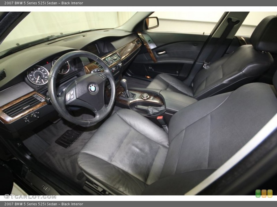 Black Interior Front Seat for the 2007 BMW 5 Series 525i Sedan #75714687