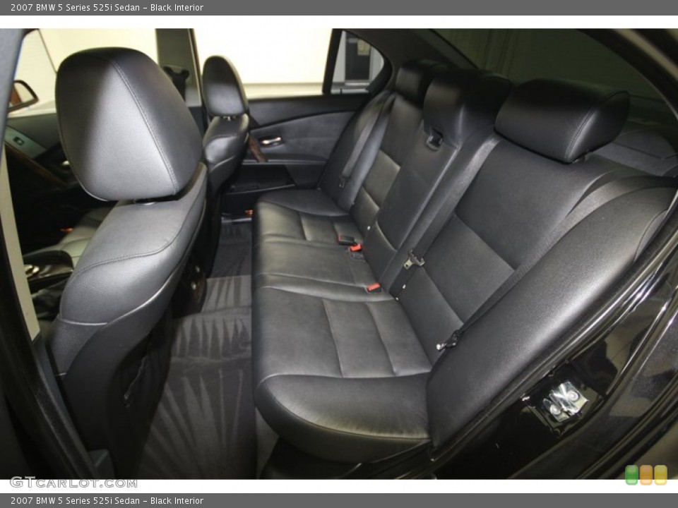 Black Interior Rear Seat for the 2007 BMW 5 Series 525i Sedan #75714702