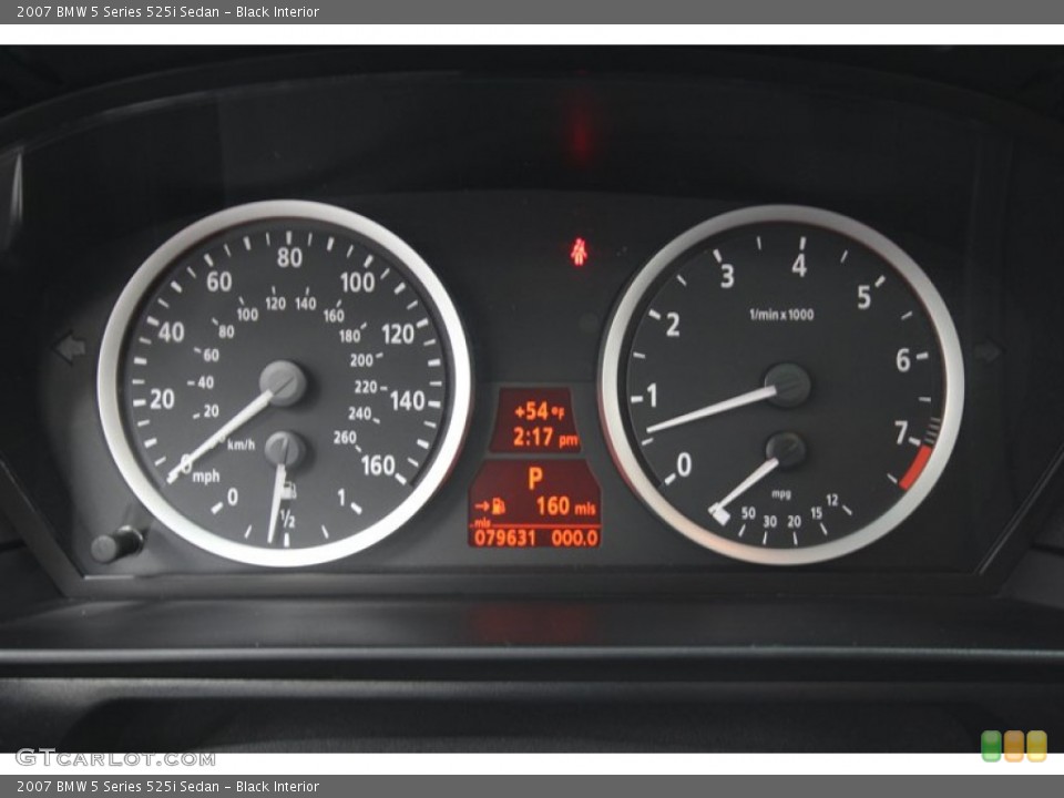 Black Interior Gauges for the 2007 BMW 5 Series 525i Sedan #75715076