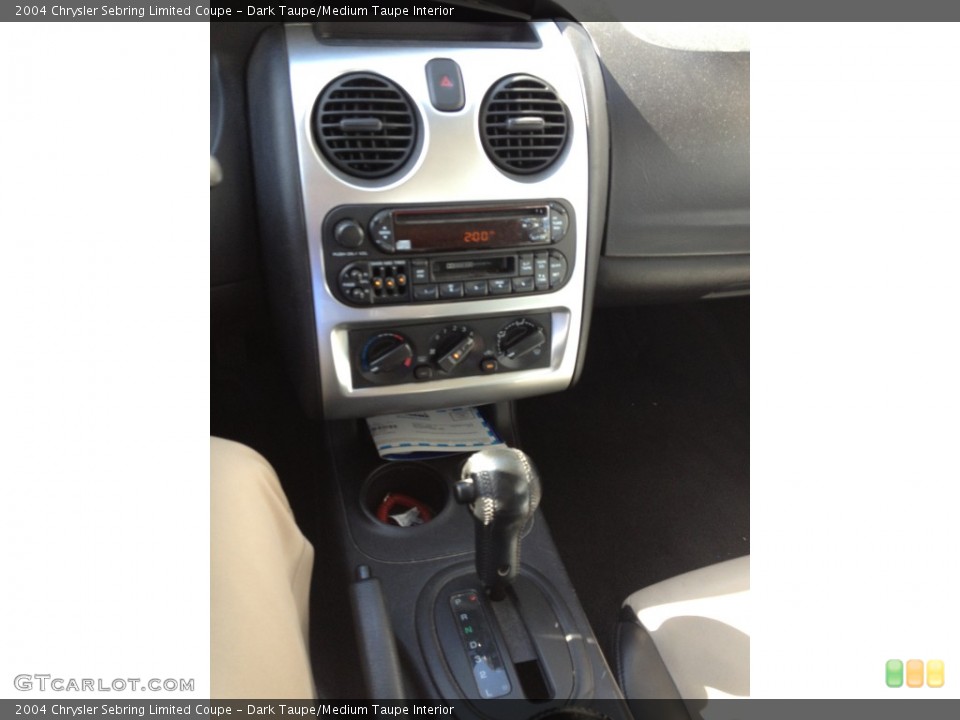 Dark Taupe/Medium Taupe Interior Controls for the 2004 Chrysler Sebring Limited Coupe #75715689