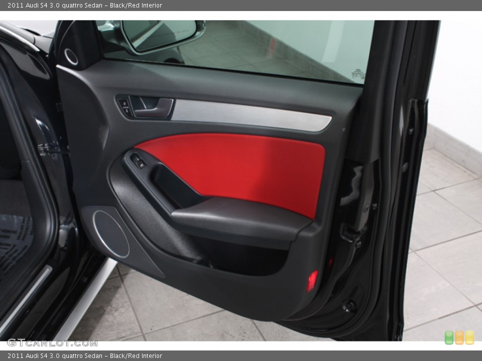 Black/Red Interior Door Panel for the 2011 Audi S4 3.0 quattro Sedan #75718090