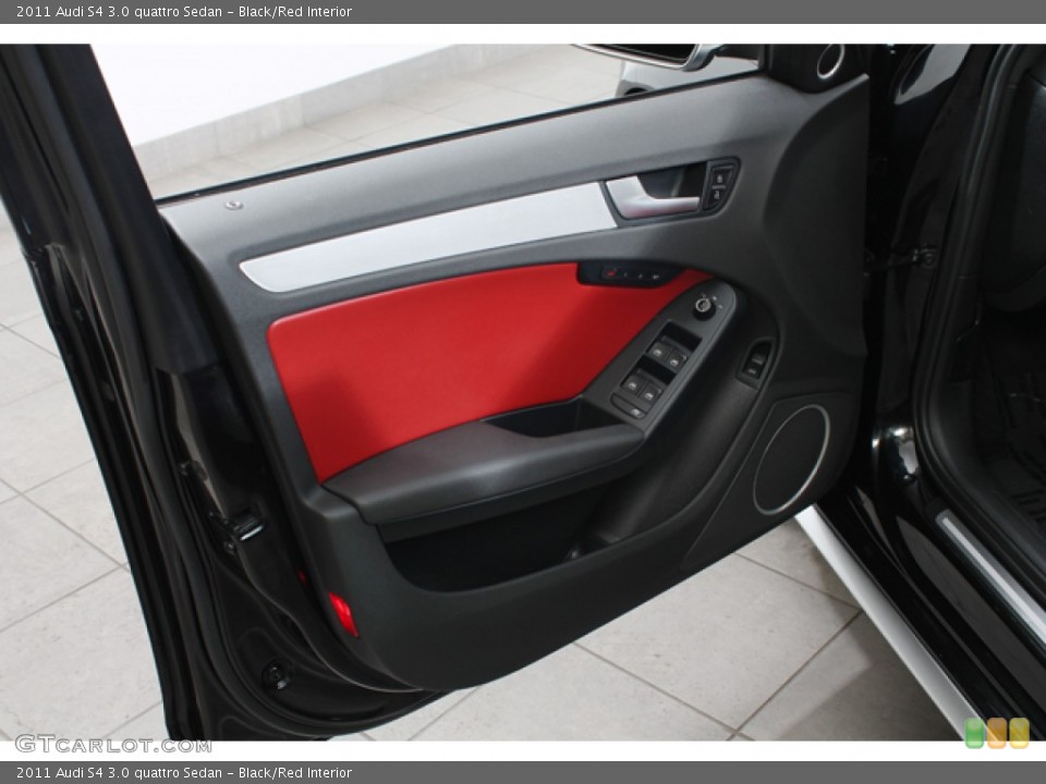 Black/Red Interior Door Panel for the 2011 Audi S4 3.0 quattro Sedan #75718143