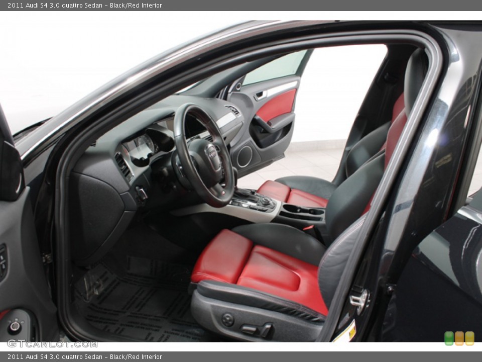 Black/Red Interior Front Seat for the 2011 Audi S4 3.0 quattro Sedan #75718176