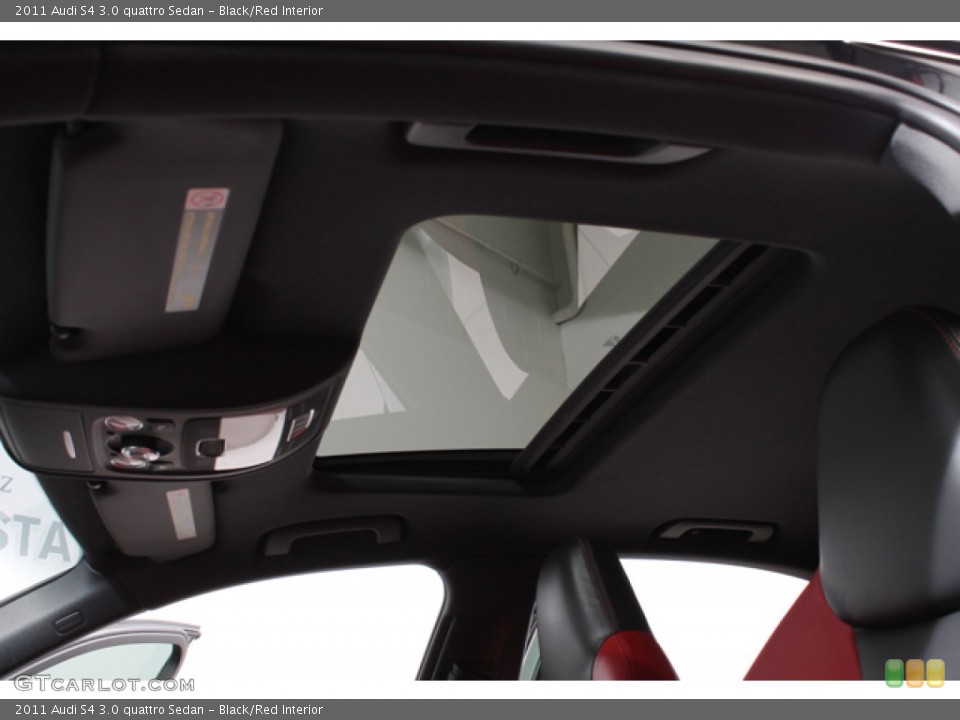 Black/Red Interior Sunroof for the 2011 Audi S4 3.0 quattro Sedan #75718272