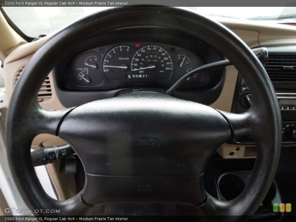 Medium Prairie Tan Interior Steering Wheel for the 2000 Ford Ranger XL Regular Cab 4x4 #75718284