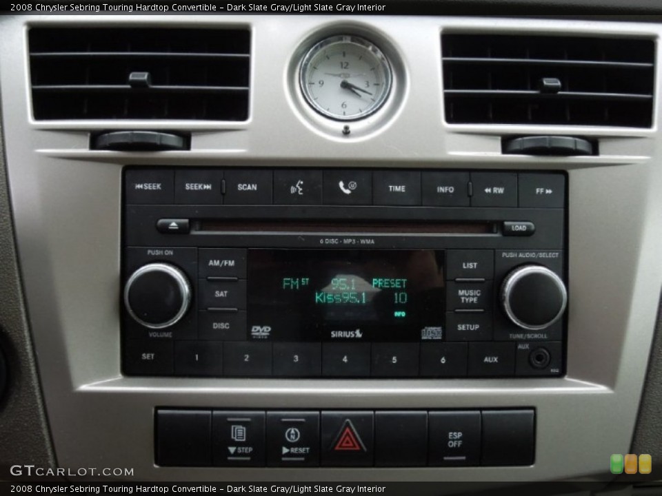 Dark Slate Gray/Light Slate Gray Interior Audio System for the 2008 Chrysler Sebring Touring Hardtop Convertible #75718956