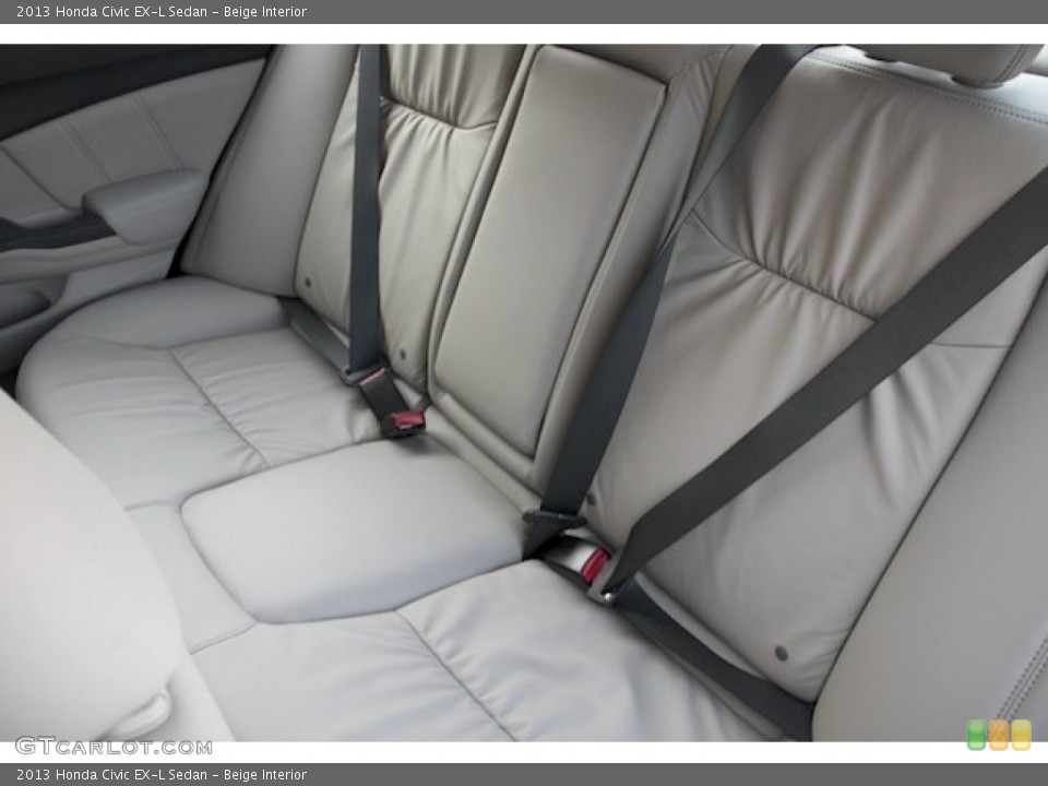 Beige Interior Rear Seat for the 2013 Honda Civic EX-L Sedan #75719625