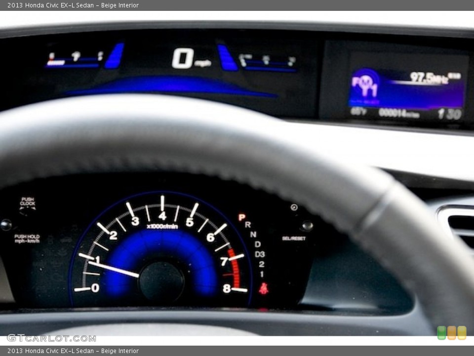 Beige Interior Gauges for the 2013 Honda Civic EX-L Sedan #75719637