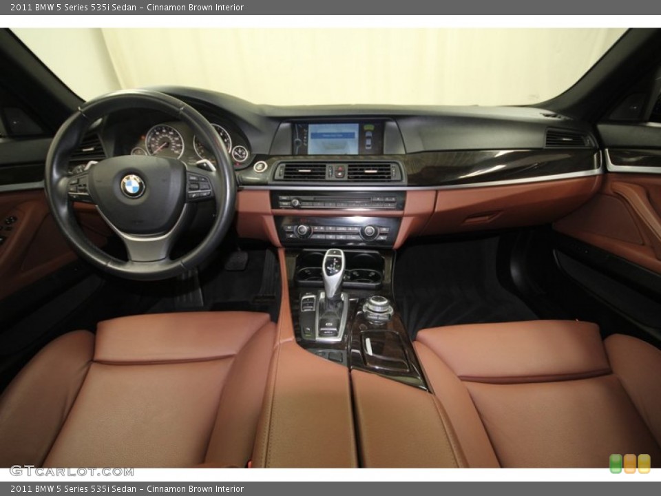 Cinnamon Brown Interior Dashboard for the 2011 BMW 5 Series 535i Sedan #75723030