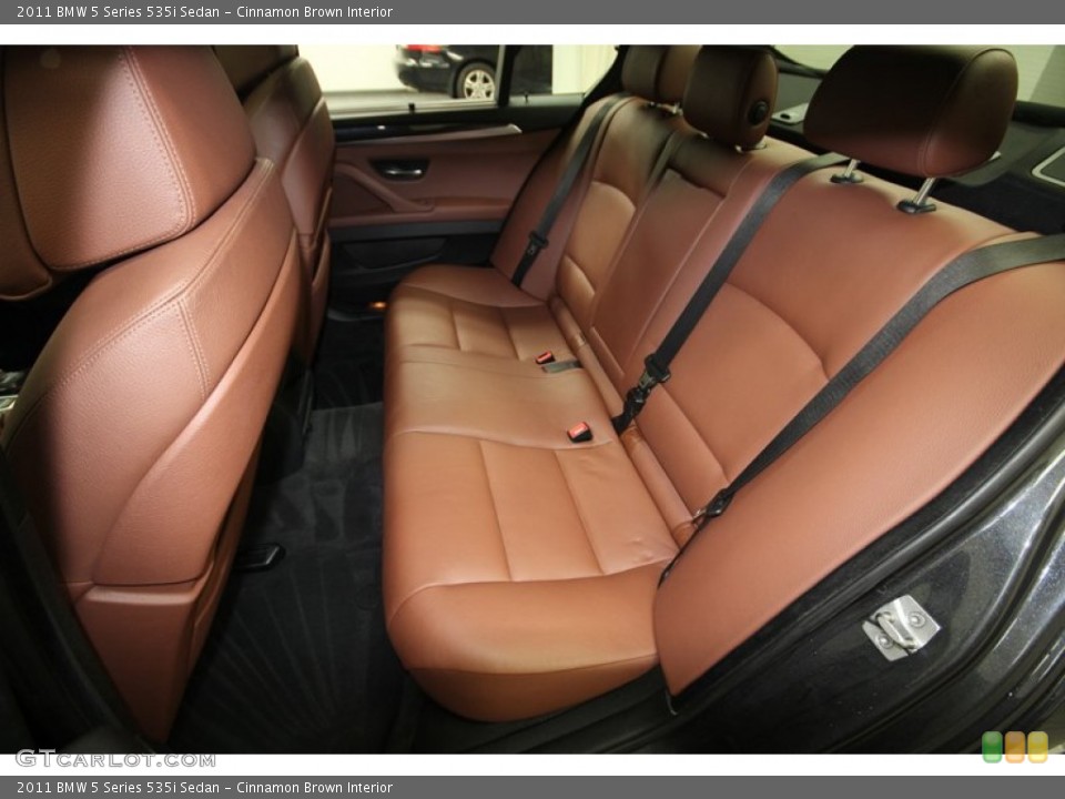 Cinnamon Brown Interior Rear Seat for the 2011 BMW 5 Series 535i Sedan #75723140