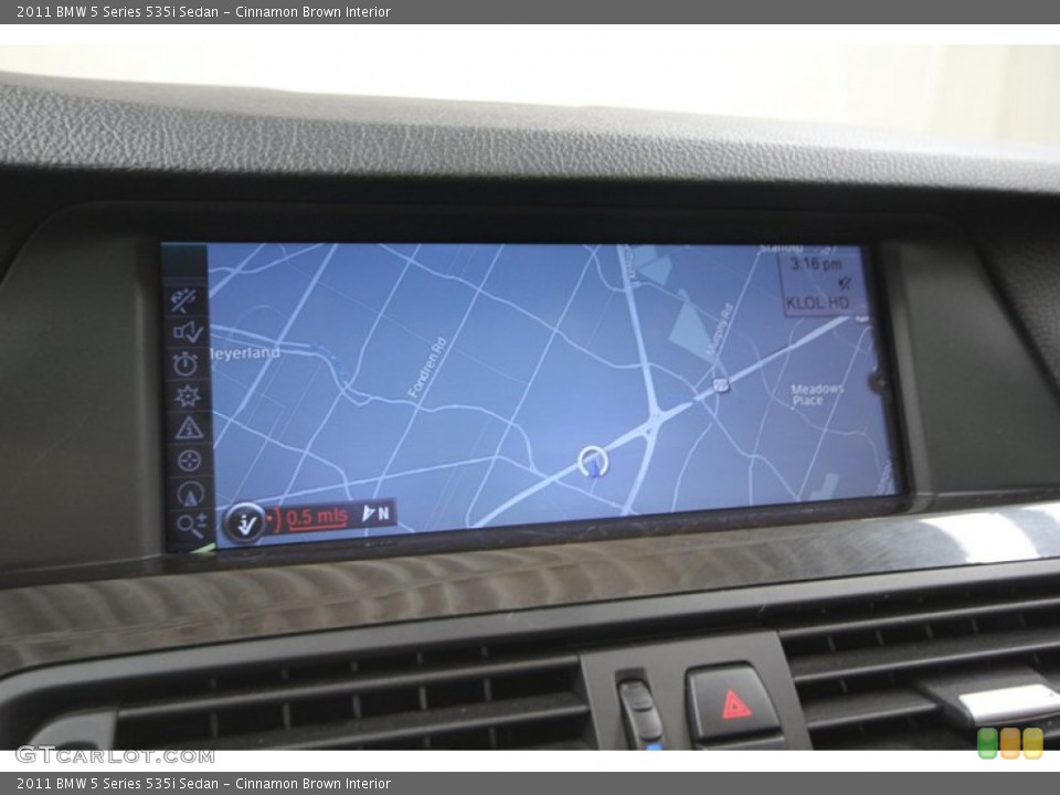 Cinnamon Brown Interior Navigation for the 2011 BMW 5 Series 535i Sedan #75723230