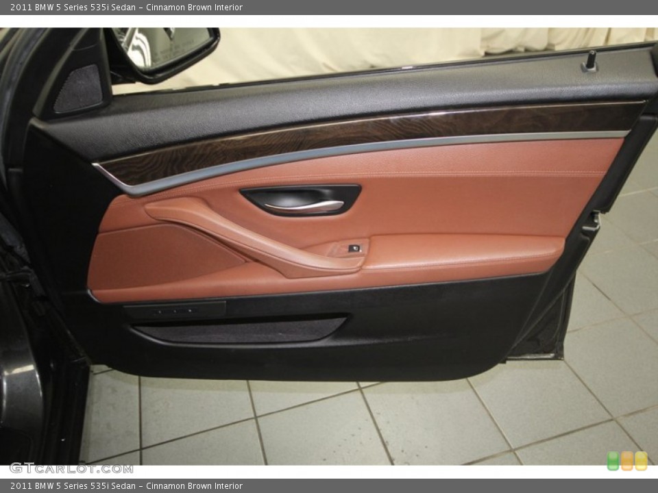 Cinnamon Brown Interior Door Panel for the 2011 BMW 5 Series 535i Sedan #75723483