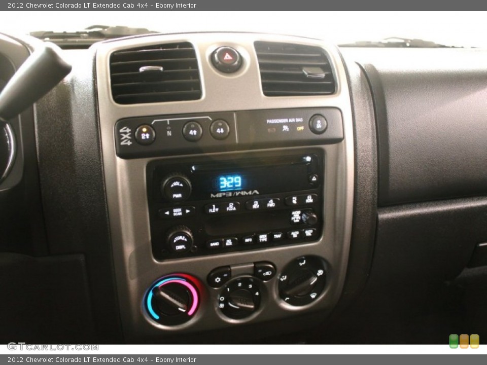 Ebony Interior Controls for the 2012 Chevrolet Colorado LT Extended Cab 4x4 #75724563