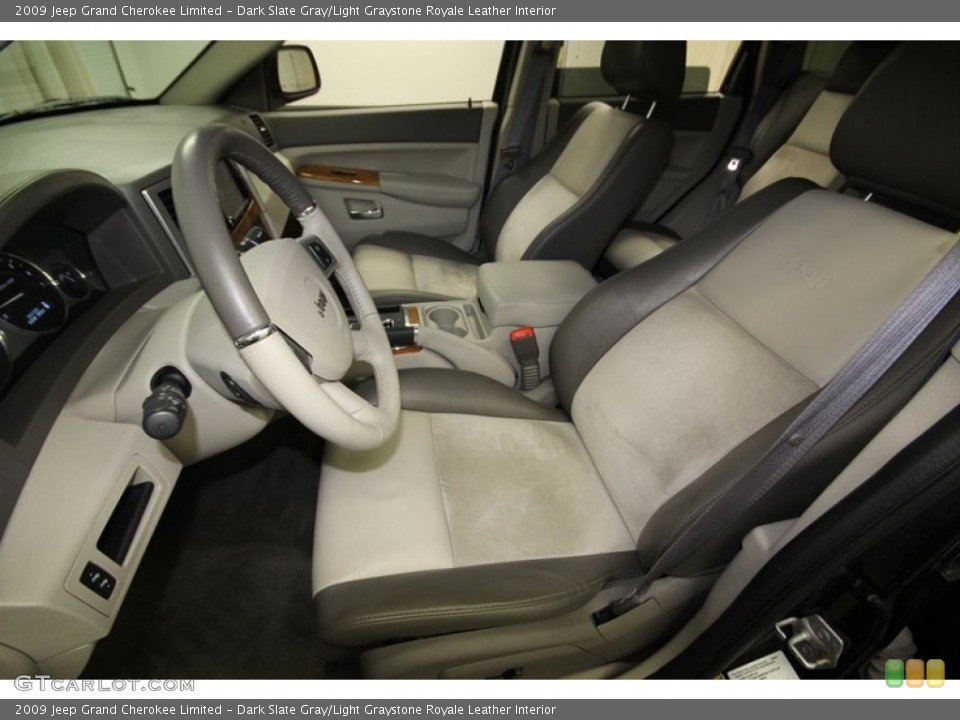 Dark Slate Gray/Light Graystone Royale Leather Interior Photo for the 2009 Jeep Grand Cherokee Limited #75724581