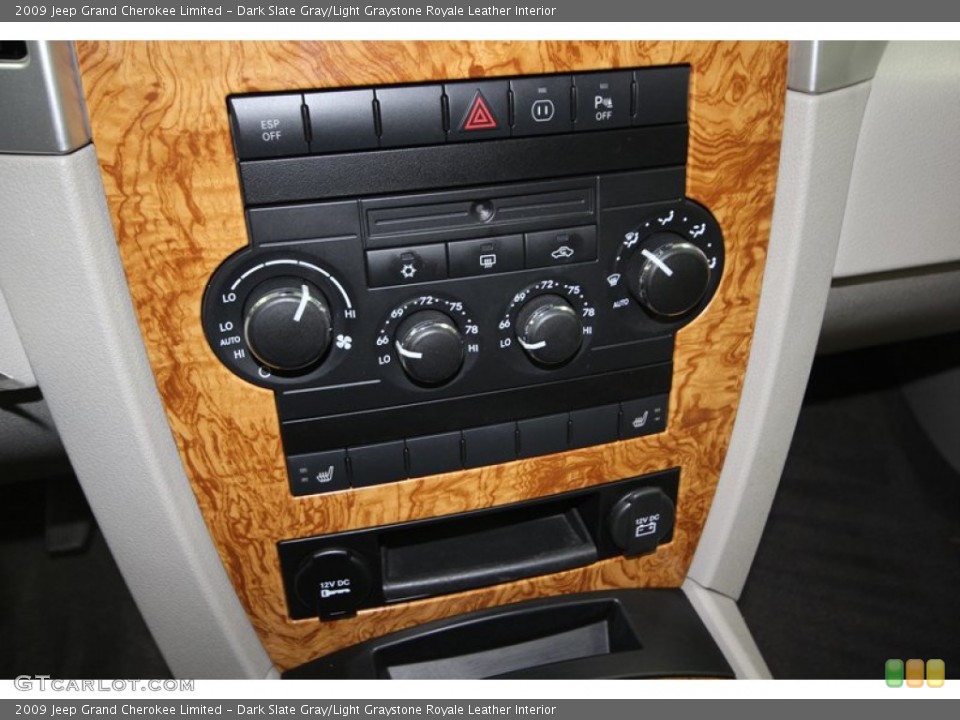 Dark Slate Gray/Light Graystone Royale Leather Interior Controls for the 2009 Jeep Grand Cherokee Limited #75724659