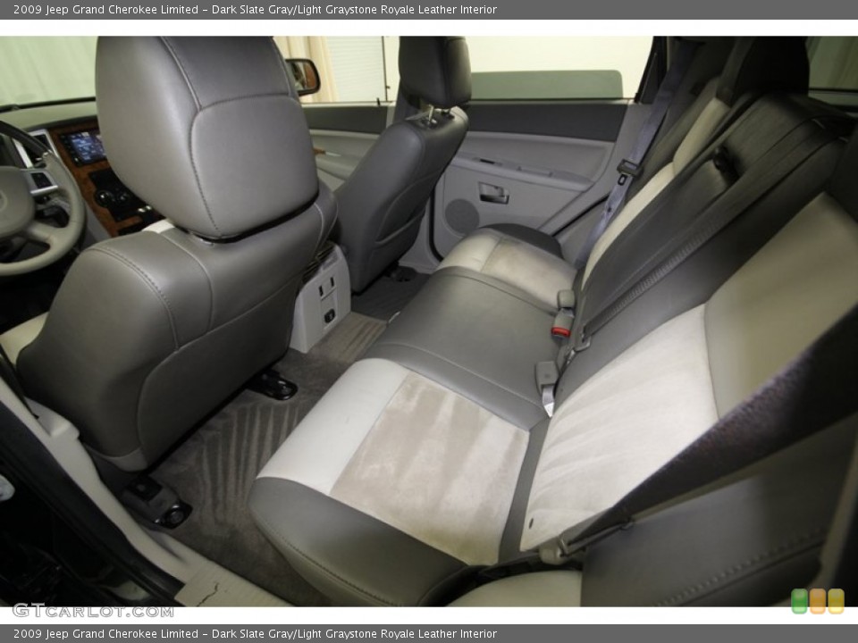 Dark Slate Gray/Light Graystone Royale Leather Interior Rear Seat for the 2009 Jeep Grand Cherokee Limited #75724677