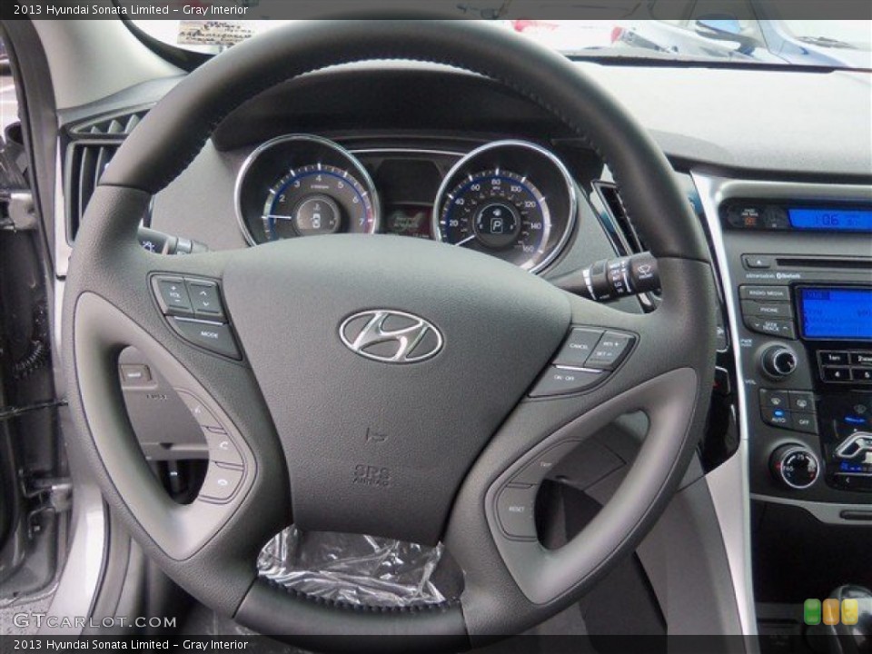 Gray Interior Steering Wheel for the 2013 Hyundai Sonata Limited #75727352