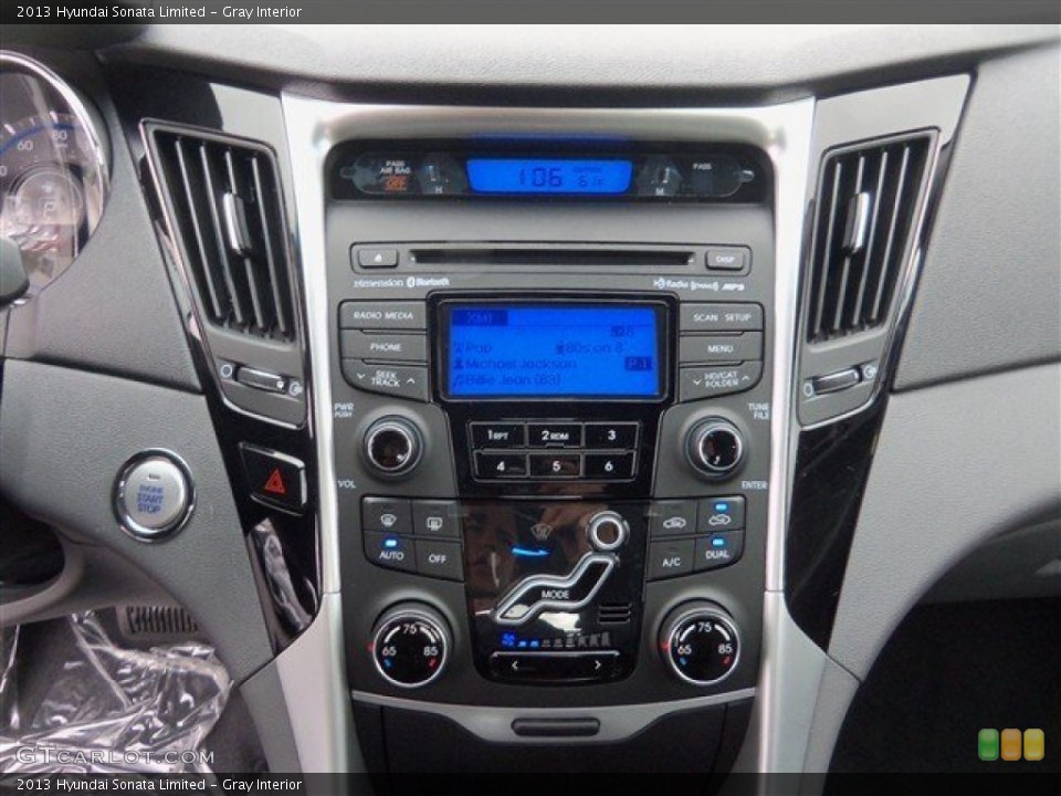 Gray Interior Controls for the 2013 Hyundai Sonata Limited #75727370