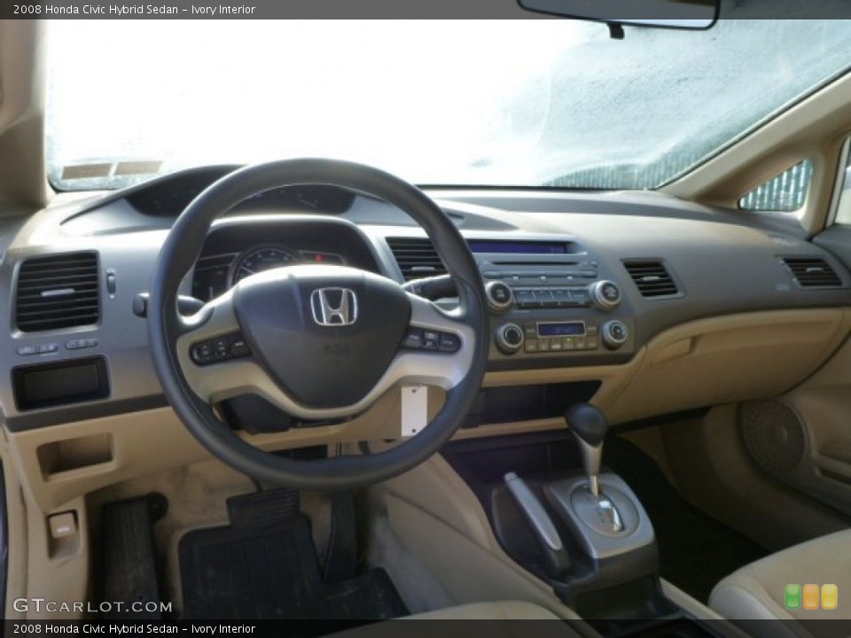 Ivory Interior Dashboard for the 2008 Honda Civic Hybrid Sedan #75734048